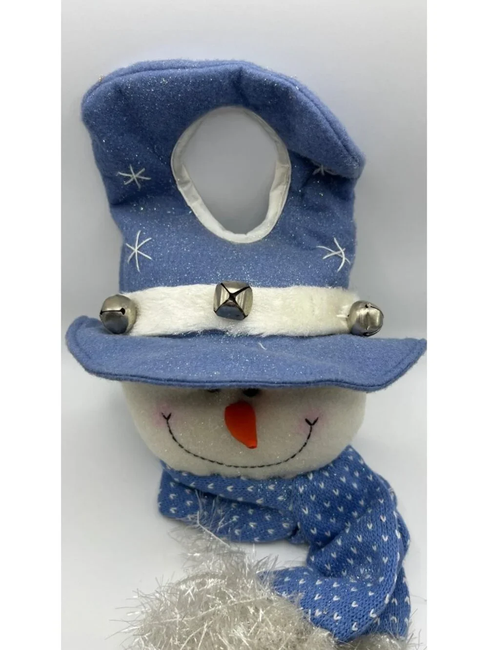 Plush Snowman Holiday Décor With Blue Hat & Scarf